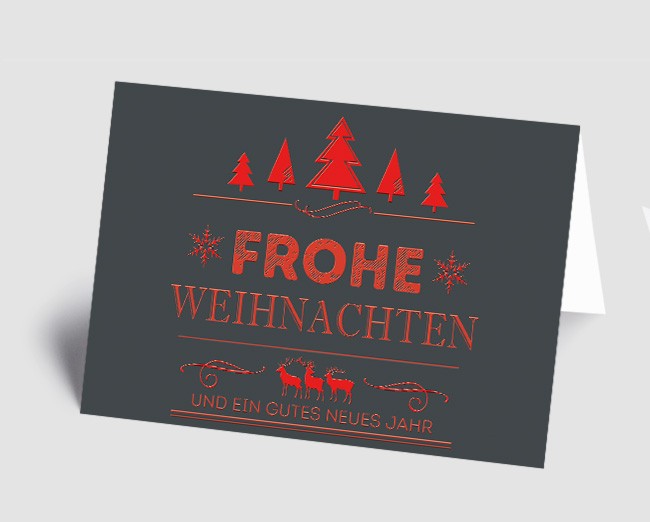 Weihnachtskarte Vintage Line: Frohe Weihnachten