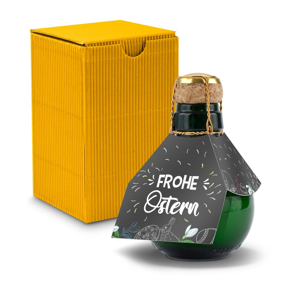 Origineller Sekt Frohe Ostern - im Geschenkkarton
