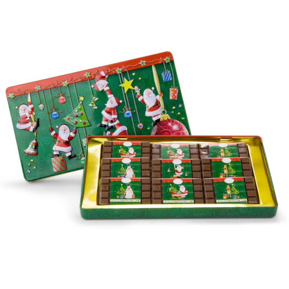 Weihnachtsgeschenk Kunden - Schokoladendose Merry Christmas