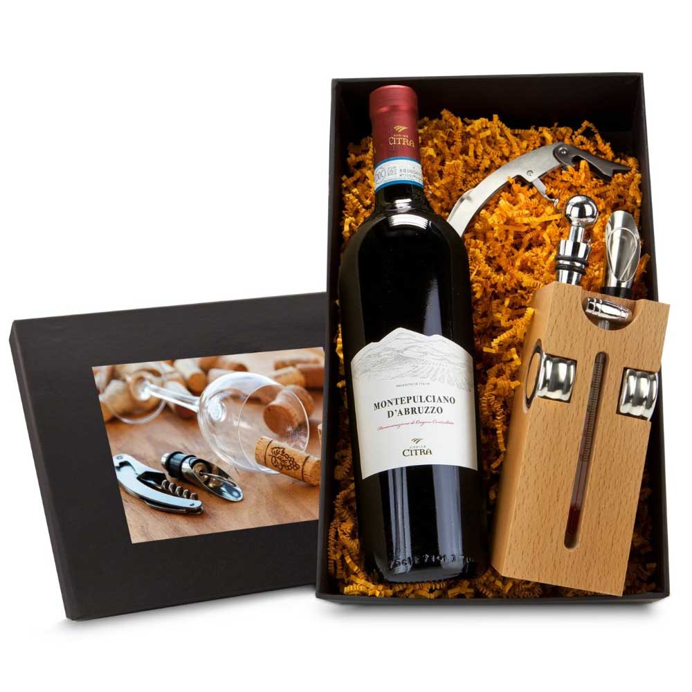 Buche-Block mit Wein