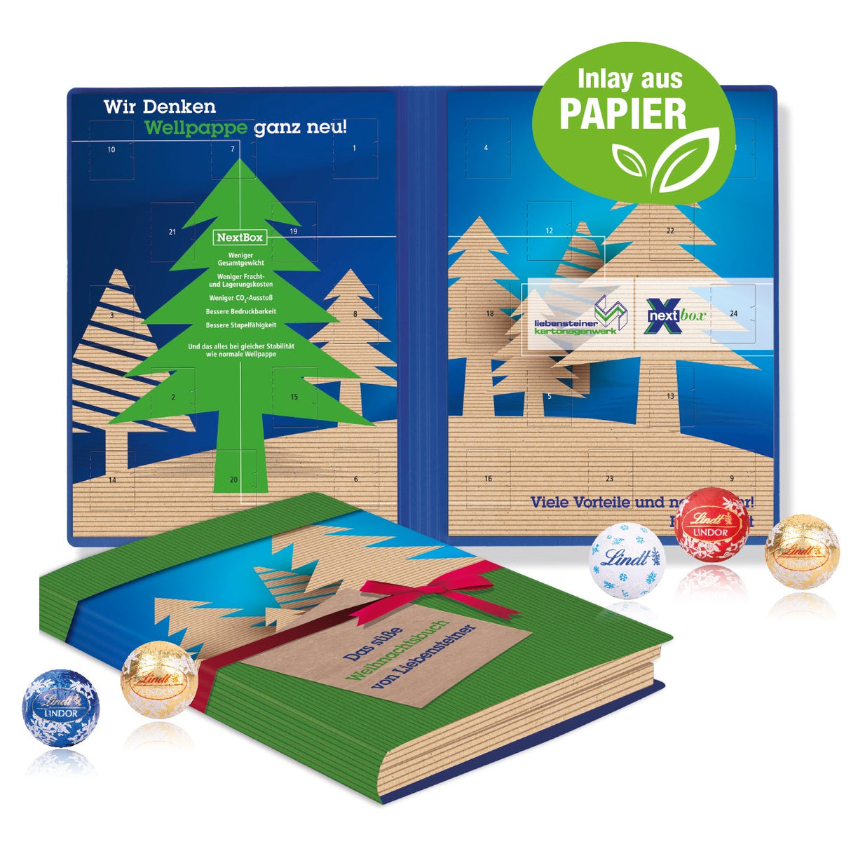 Adventskalender Weihnachtsbuch mit Lindt / Sarotti