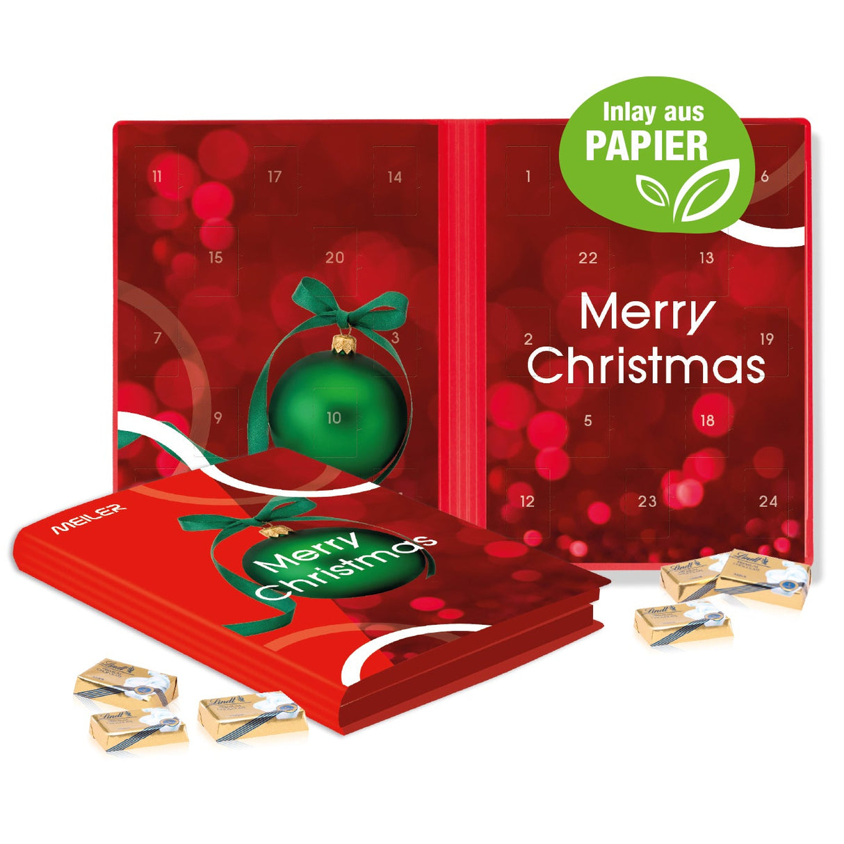 Adventskalender Weihnachtsbuch mit Lindt / Sarotti