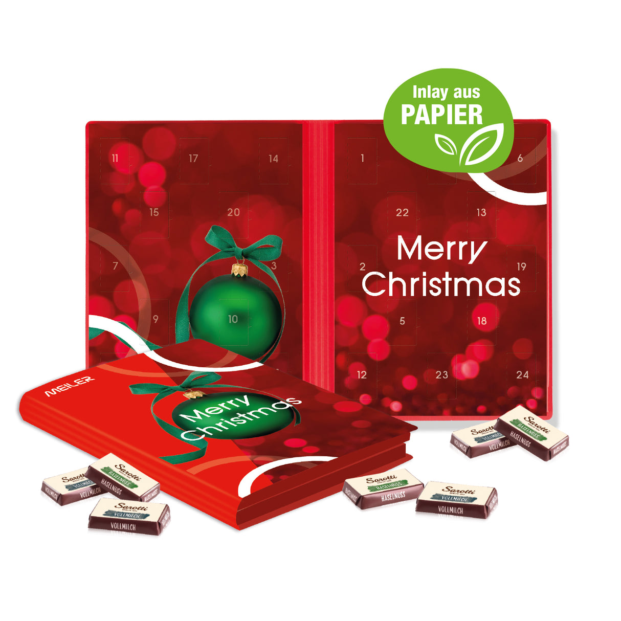 Adventskalender Weihnachtsbuch mit Lindt / Sarotti