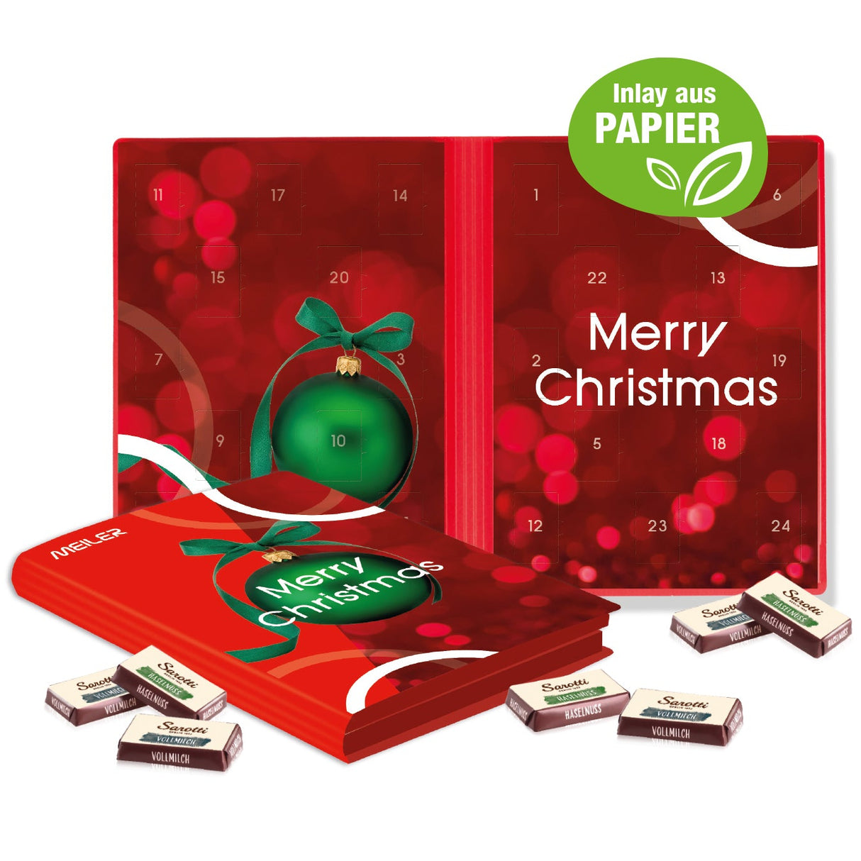 Adventskalender Weihnachtsbuch mit Lindt / Sarotti