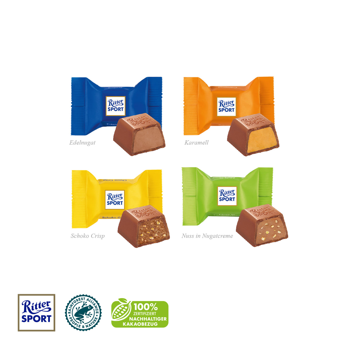 Kissenverpackung "Creative" mit Lindt oder Ritter Sport Schokolade