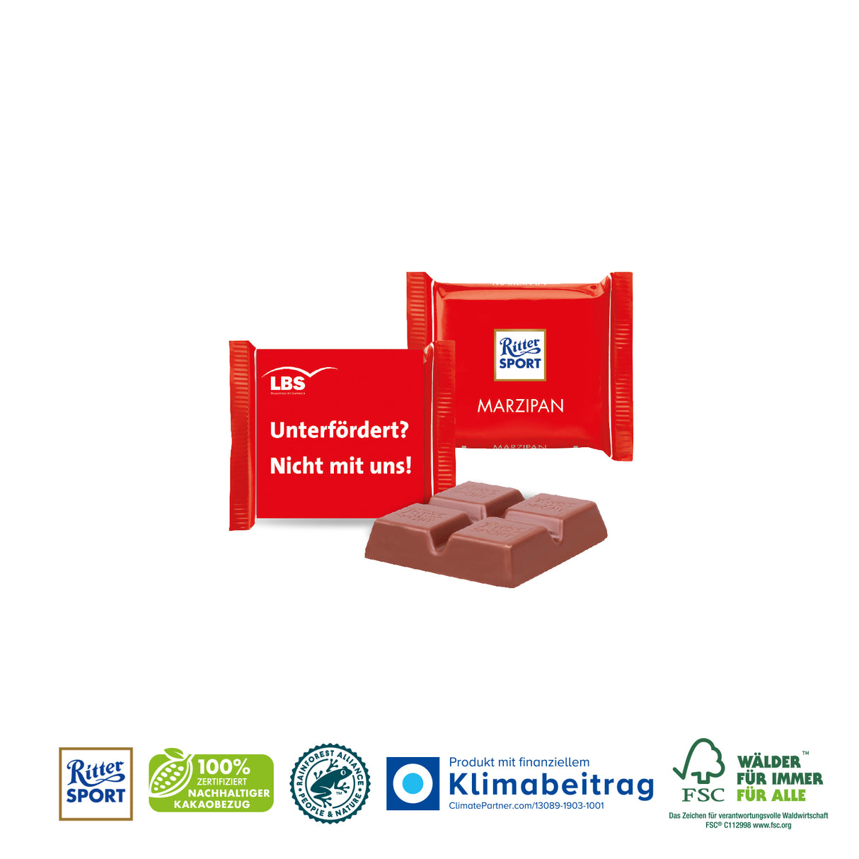 Ritter Sport Mini mit Werbebanderole