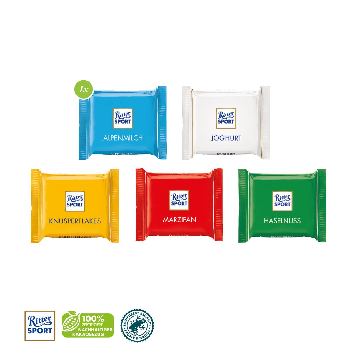 Ritter Sport Mini mit Werbebanderole