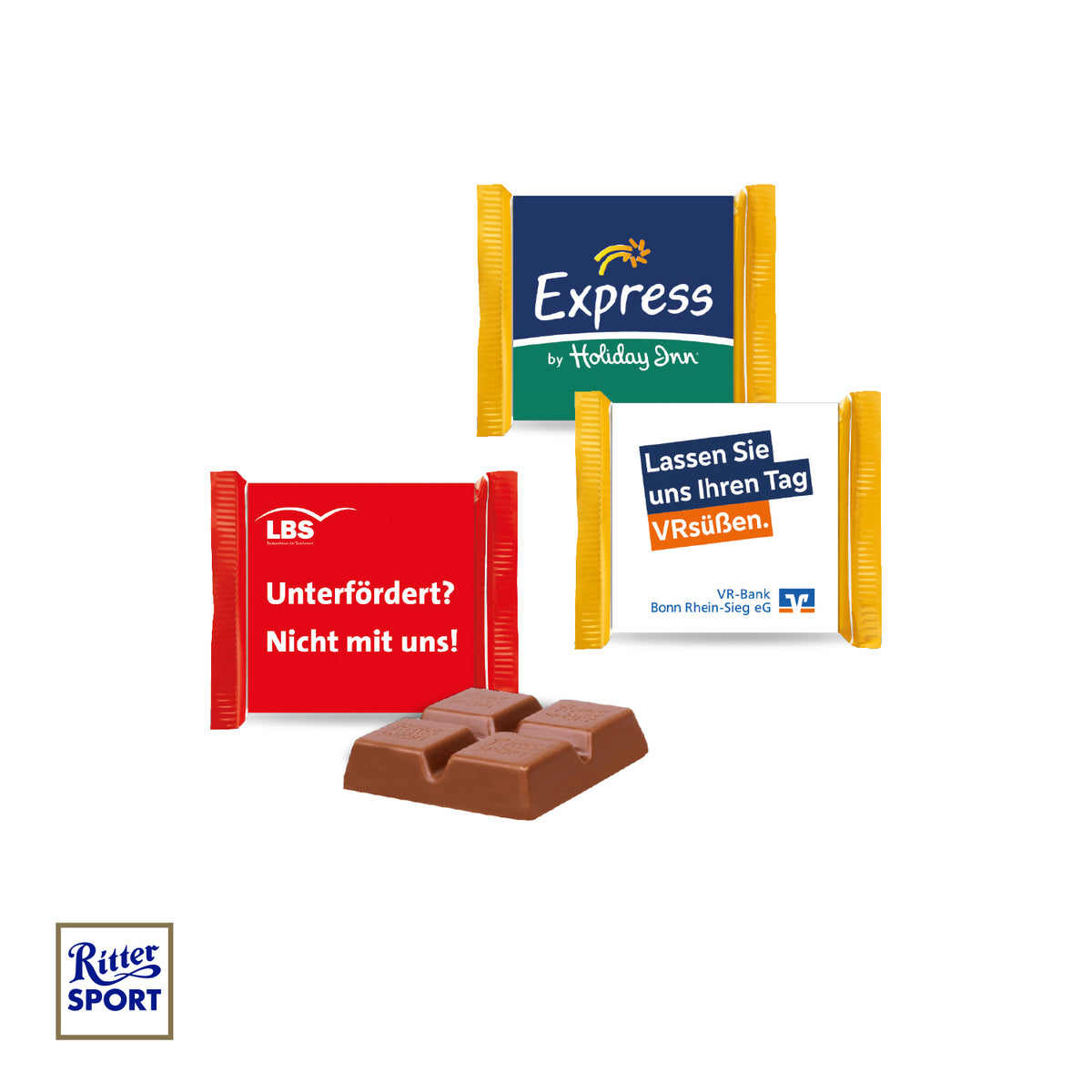 Ritter Sport Mini mit Werbebanderole (Express-Produktion)