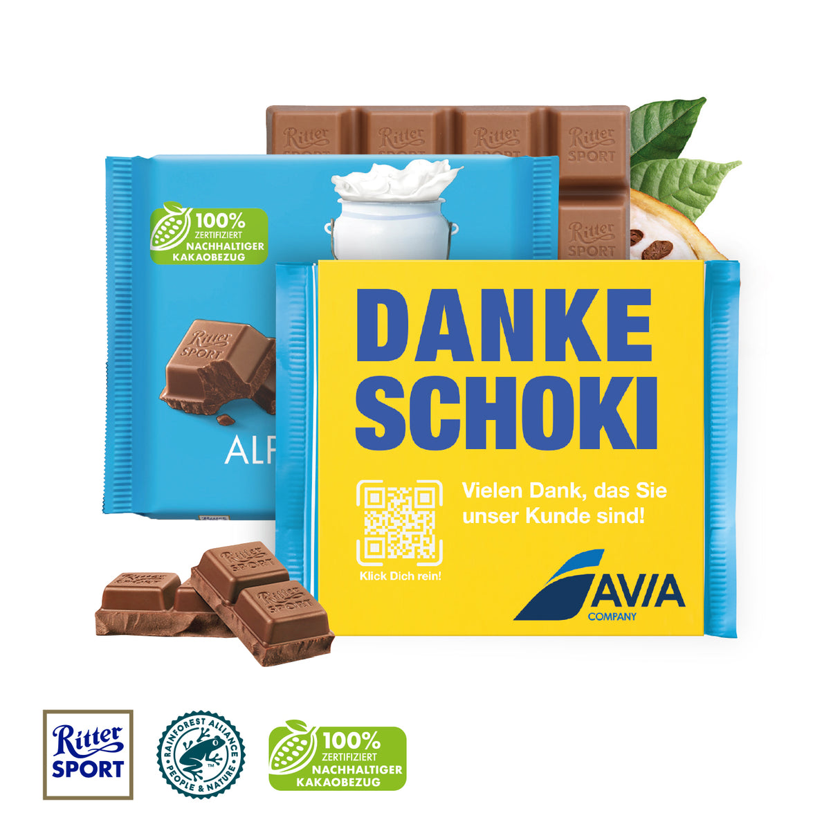 Ritter Sport mit Werbebanderole