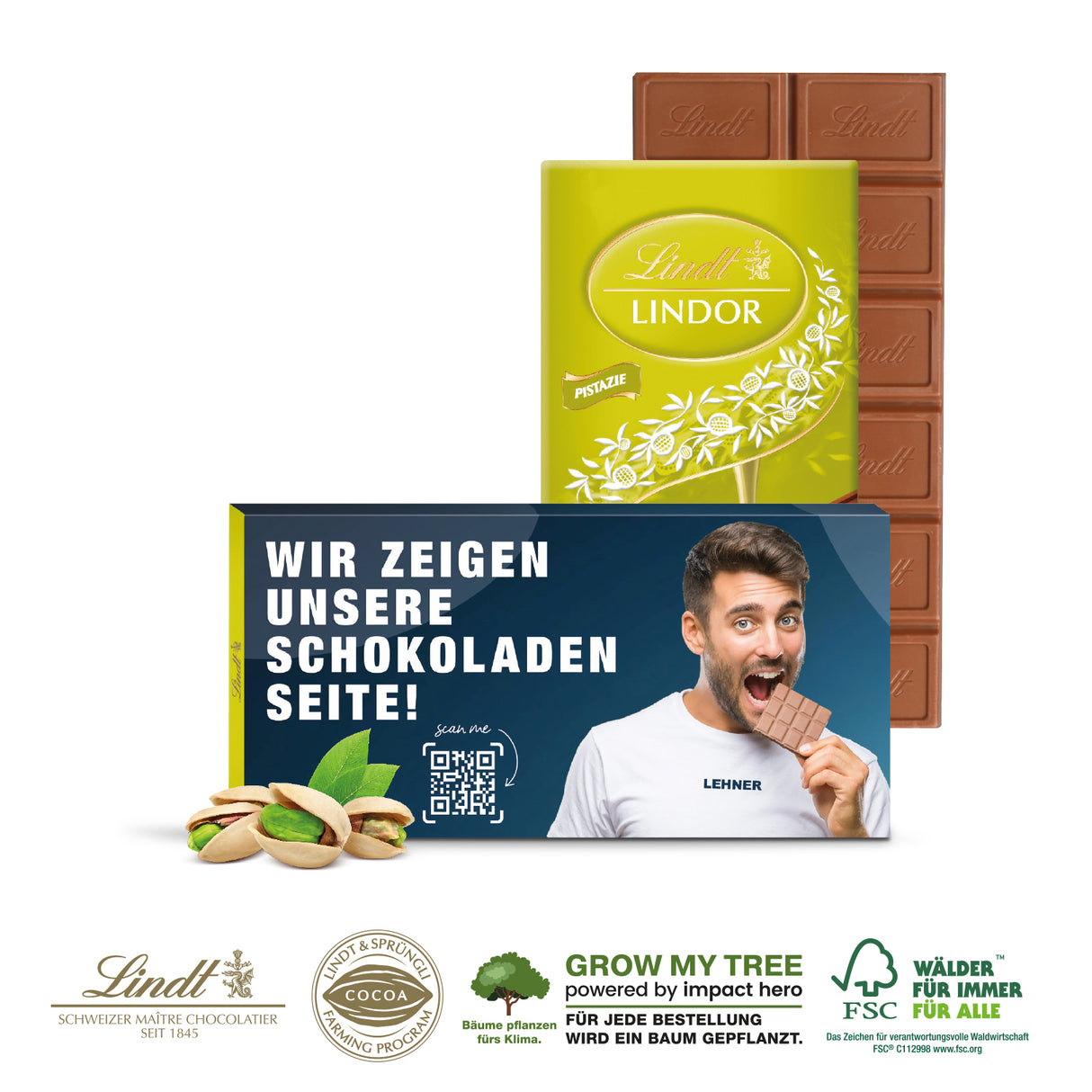 Premium Schokolade von Lindt Lindor Pistazie