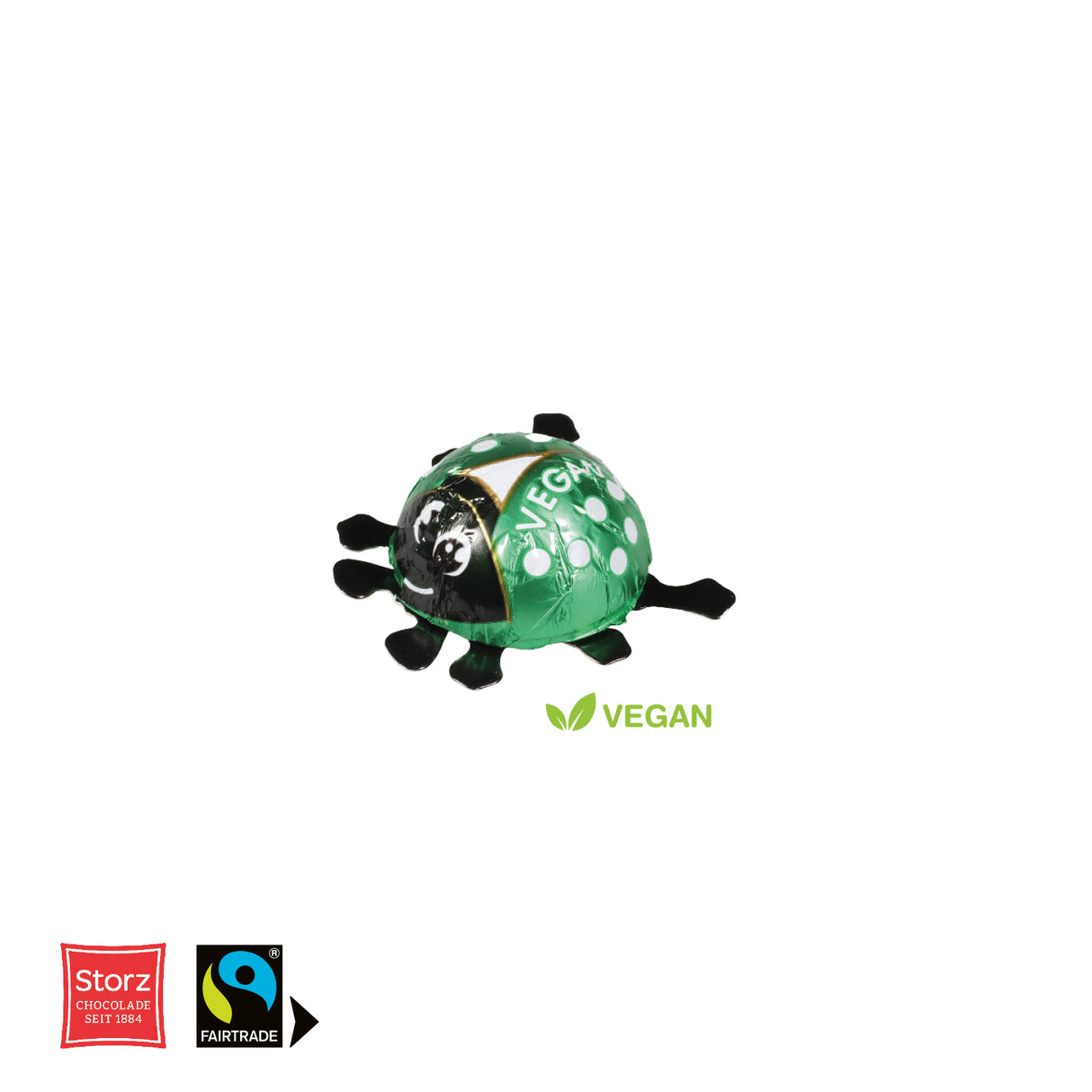 Werbe-Klappkarte mit Glückskäfer vergan