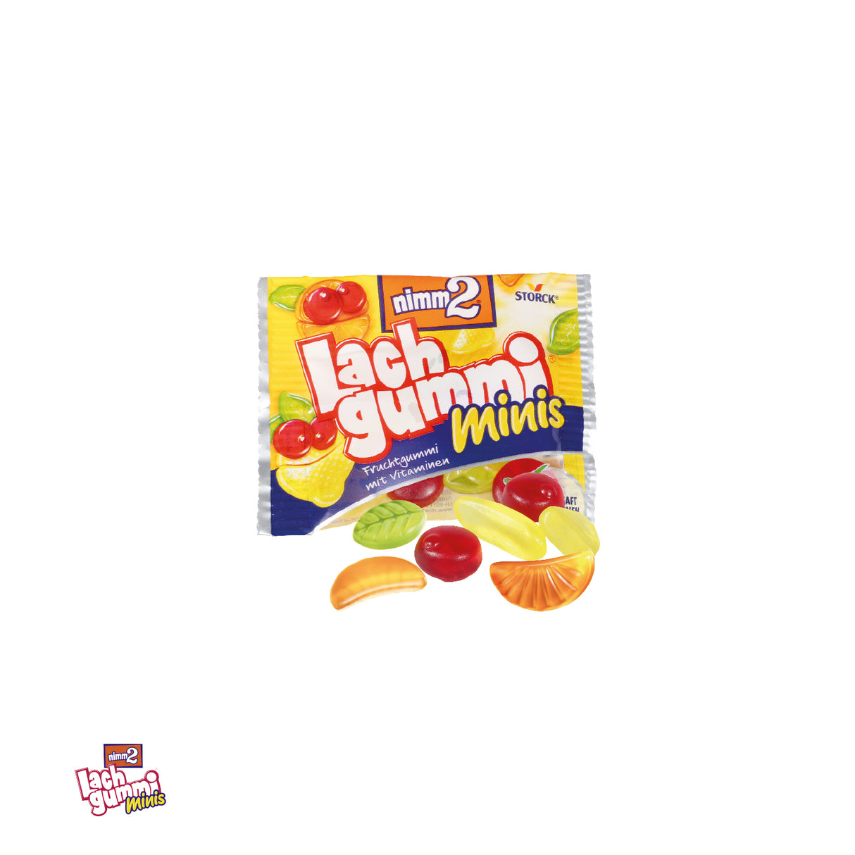 Werbe-Klappkarte mit Nimm2 Lachgummi
