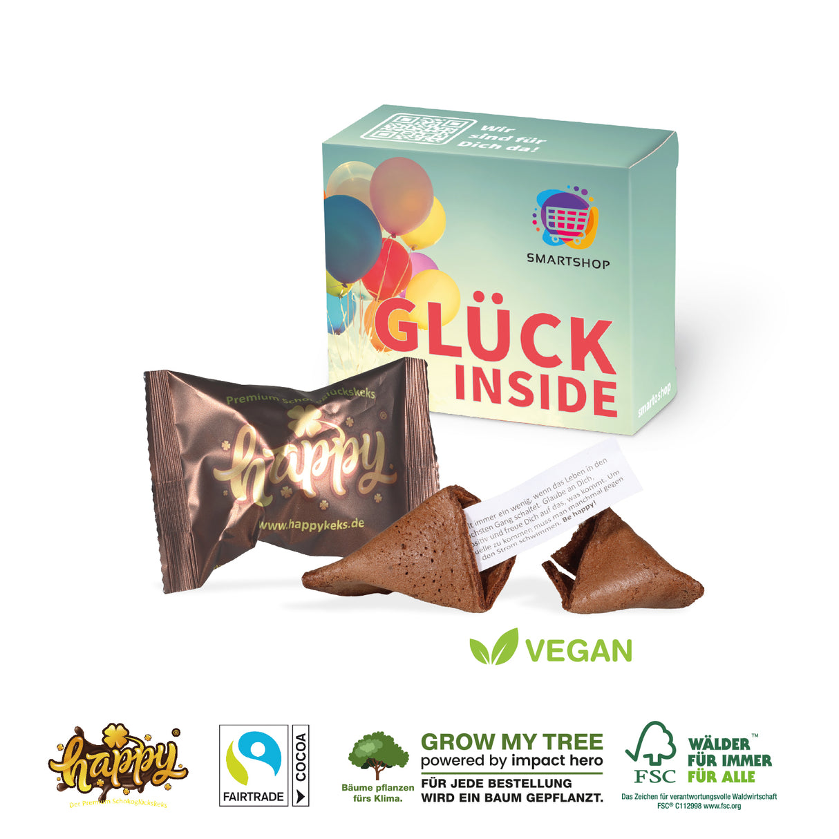 Glückskeks in der Werbebox