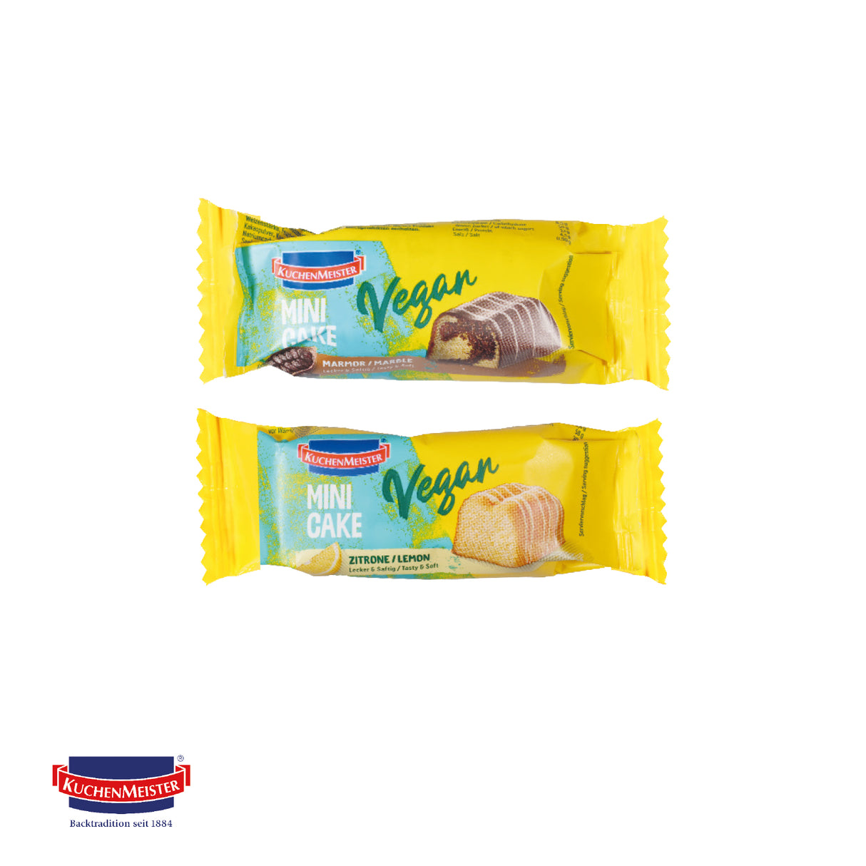Mini Kuchen vegan mit Werbebanderole