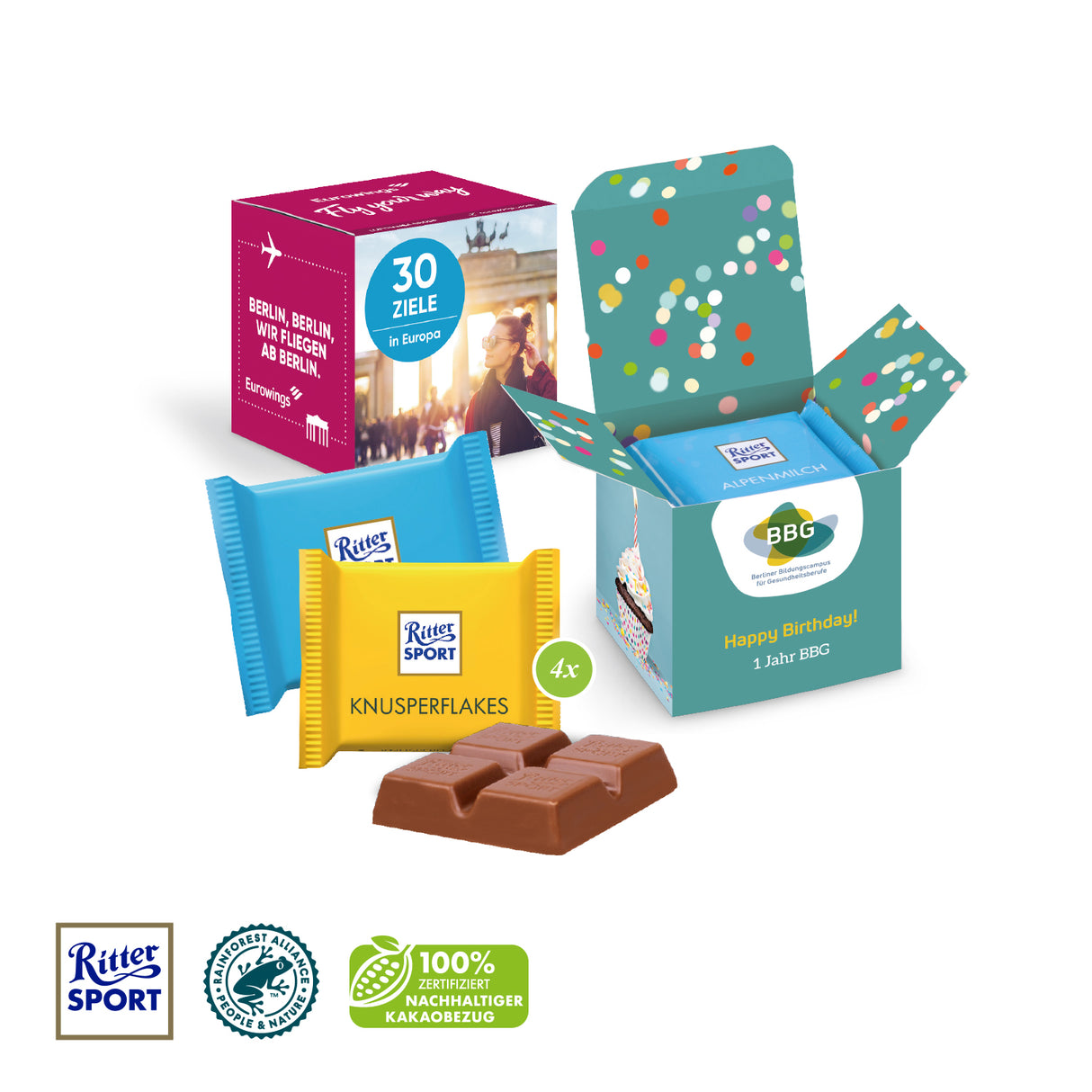 Ritter SPORT "Mini", 4er