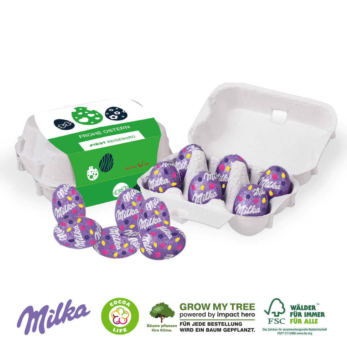 Schoko-Eier 6er mit Milka Schokolade