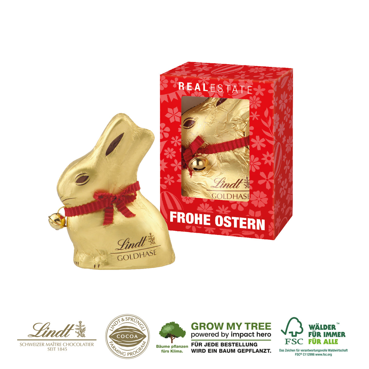 Werbekartonage „Lindt Goldhase“ 50 g