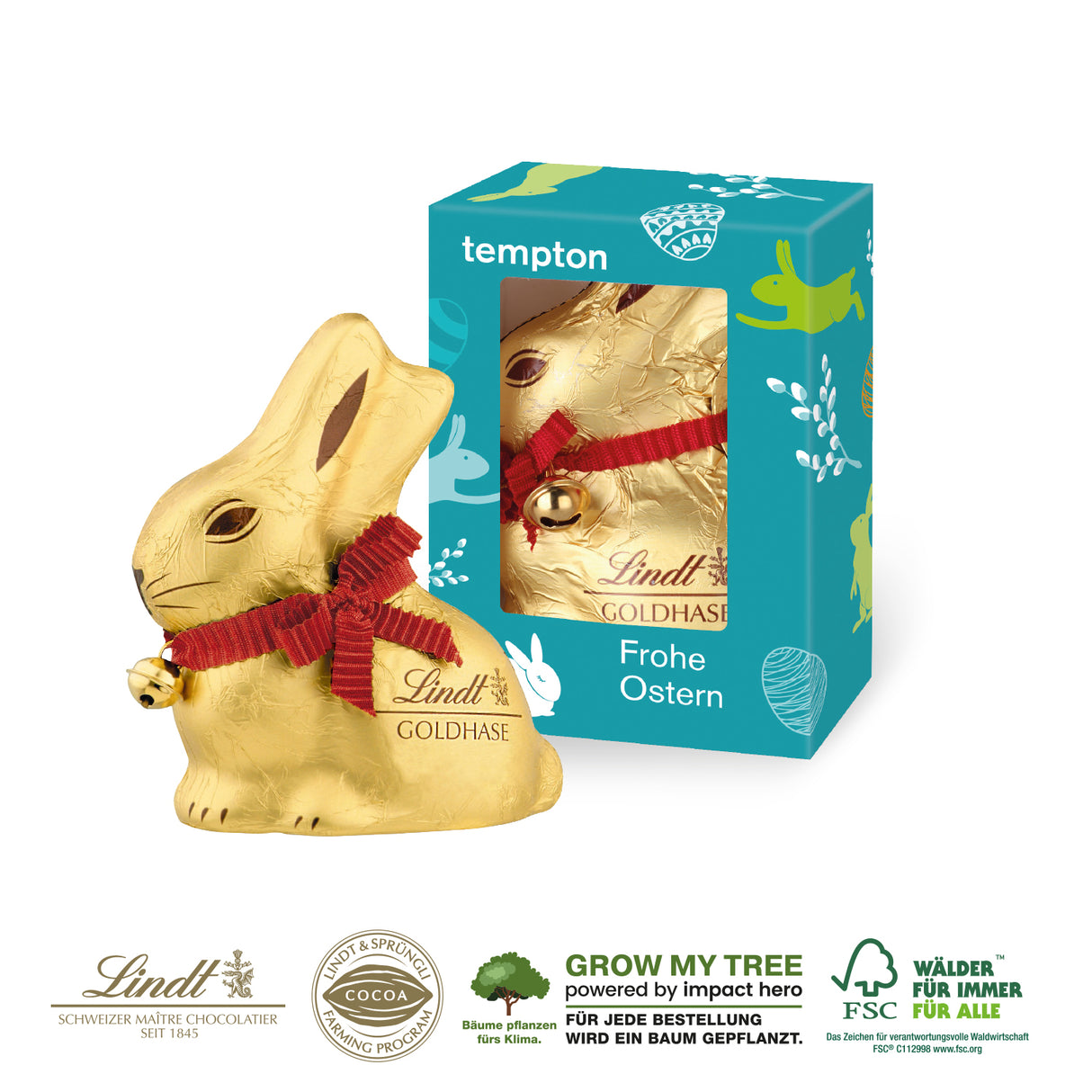 Werbekartonage „Lindt Goldhase“ 100 g