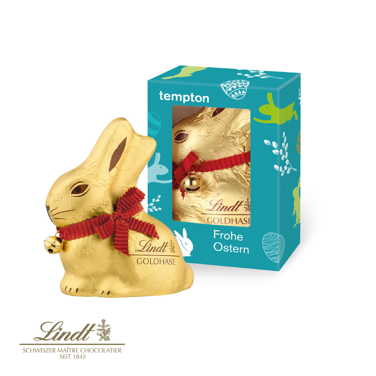 Werbekartonage „Lindt Goldhase“ 100 g