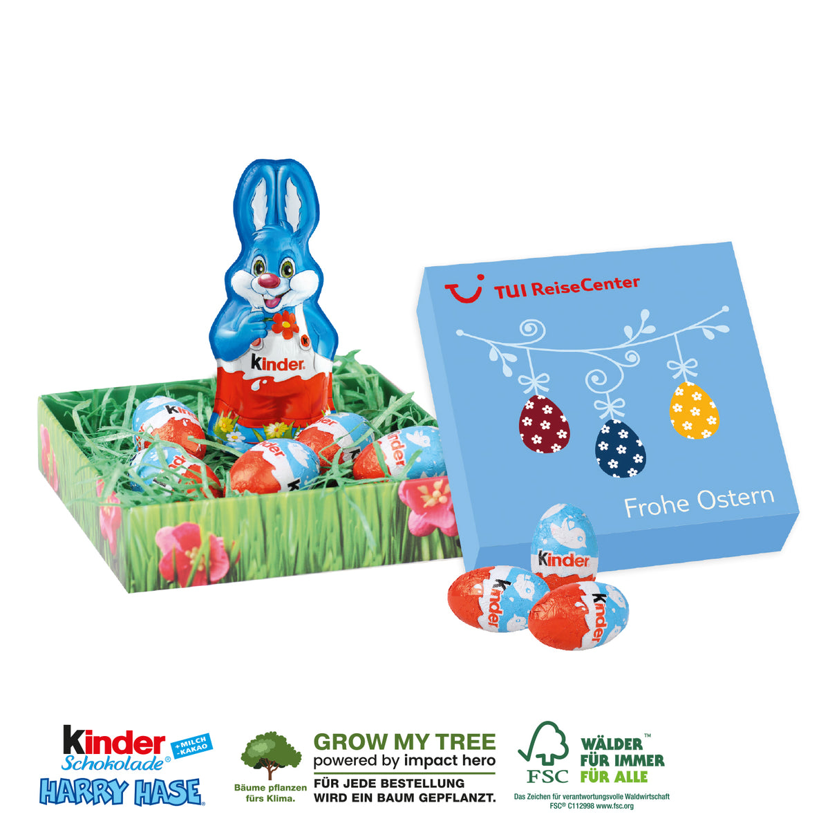 Osternest mit Kinder Schokolade