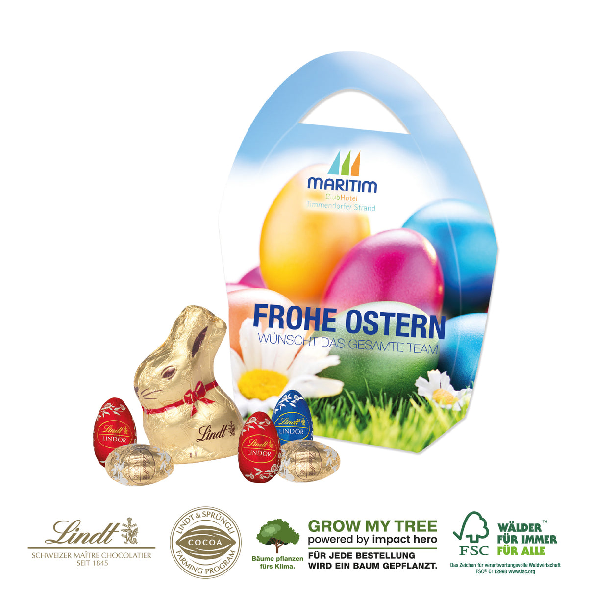 Premium Osterei mit feiner Schokolade Lindt