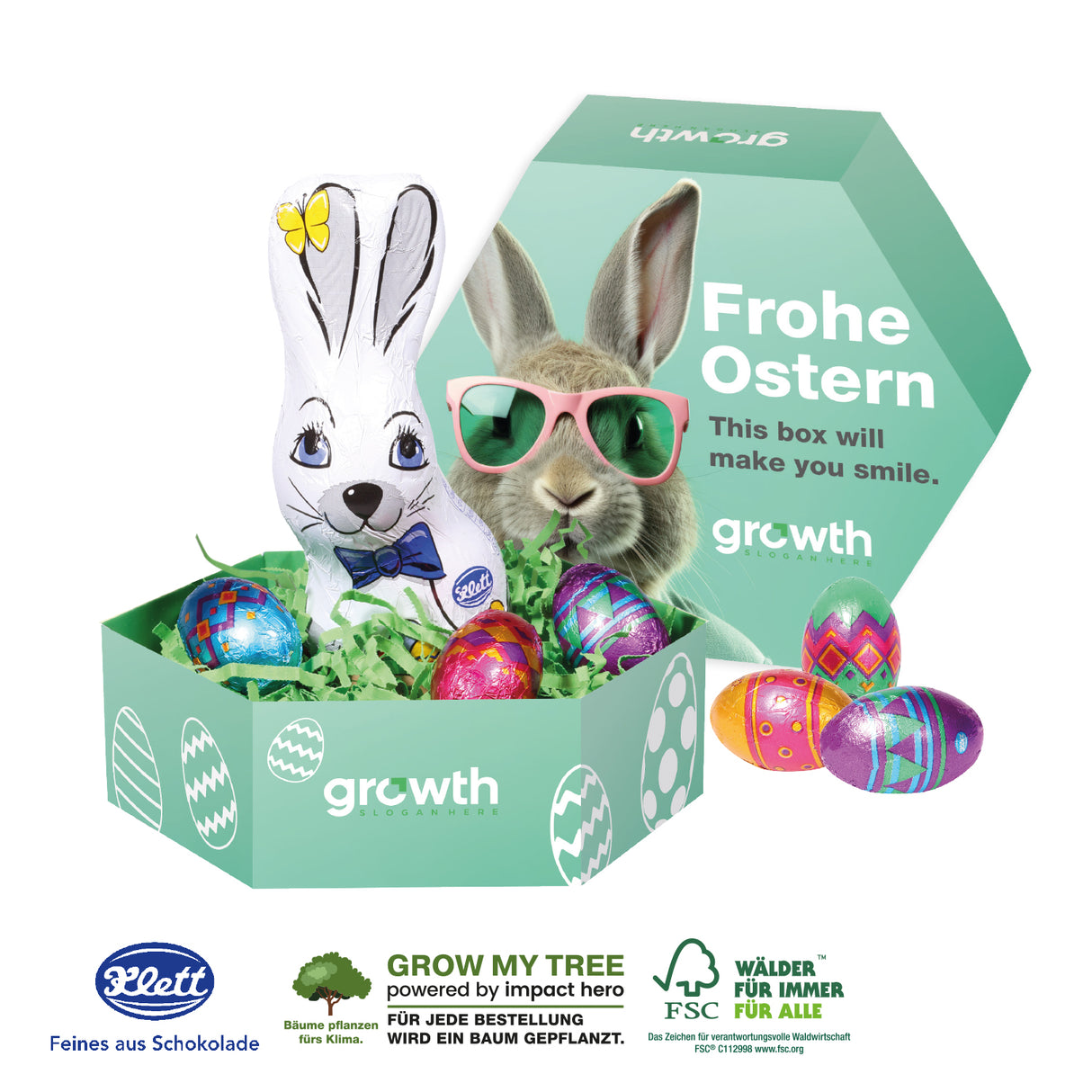 Großes Osternest mit Schokolade von Klett