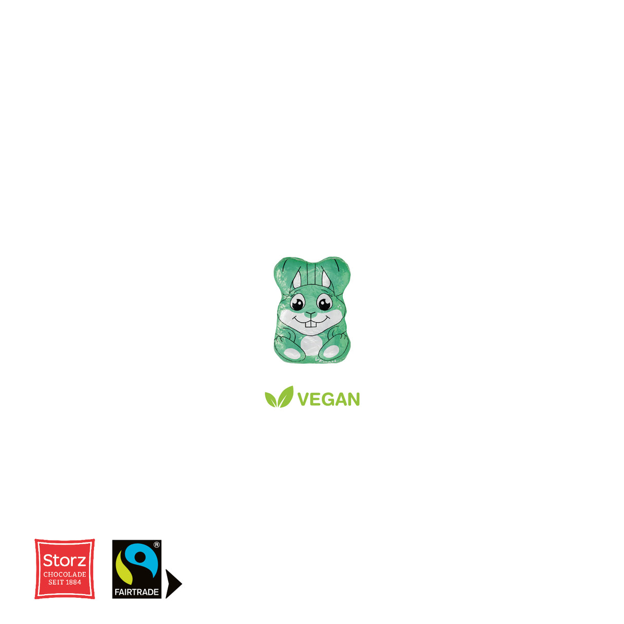 Werbe Klappkarte Osterhase vegan