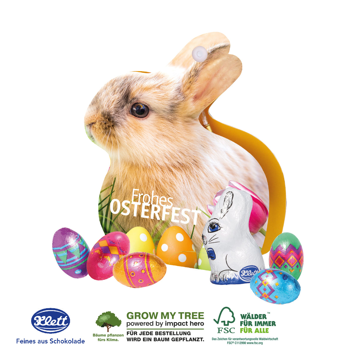 Werbe-Hase mit süßer Füllung