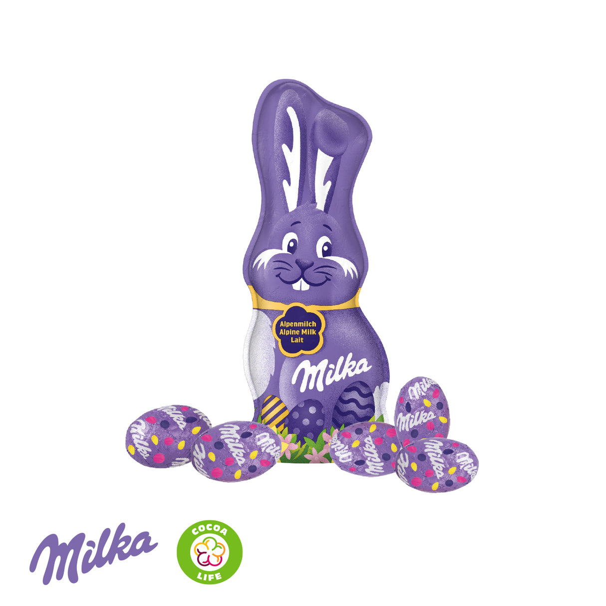 Großes Osternest mit Schokolade von Milka