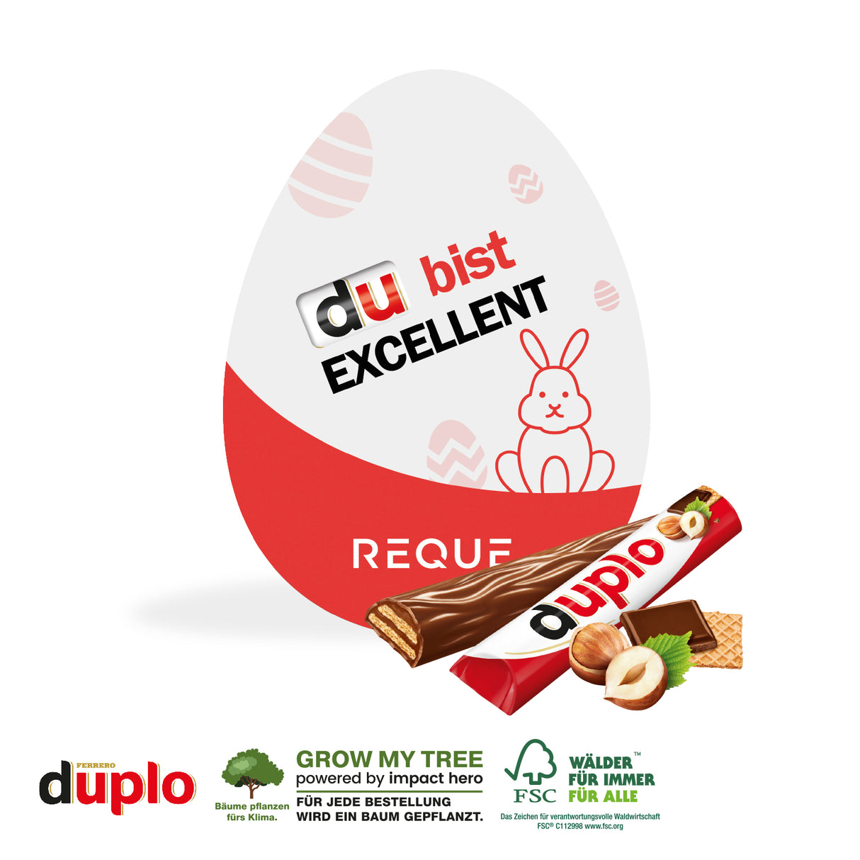 Werbekarte „Osterei” mit duplo