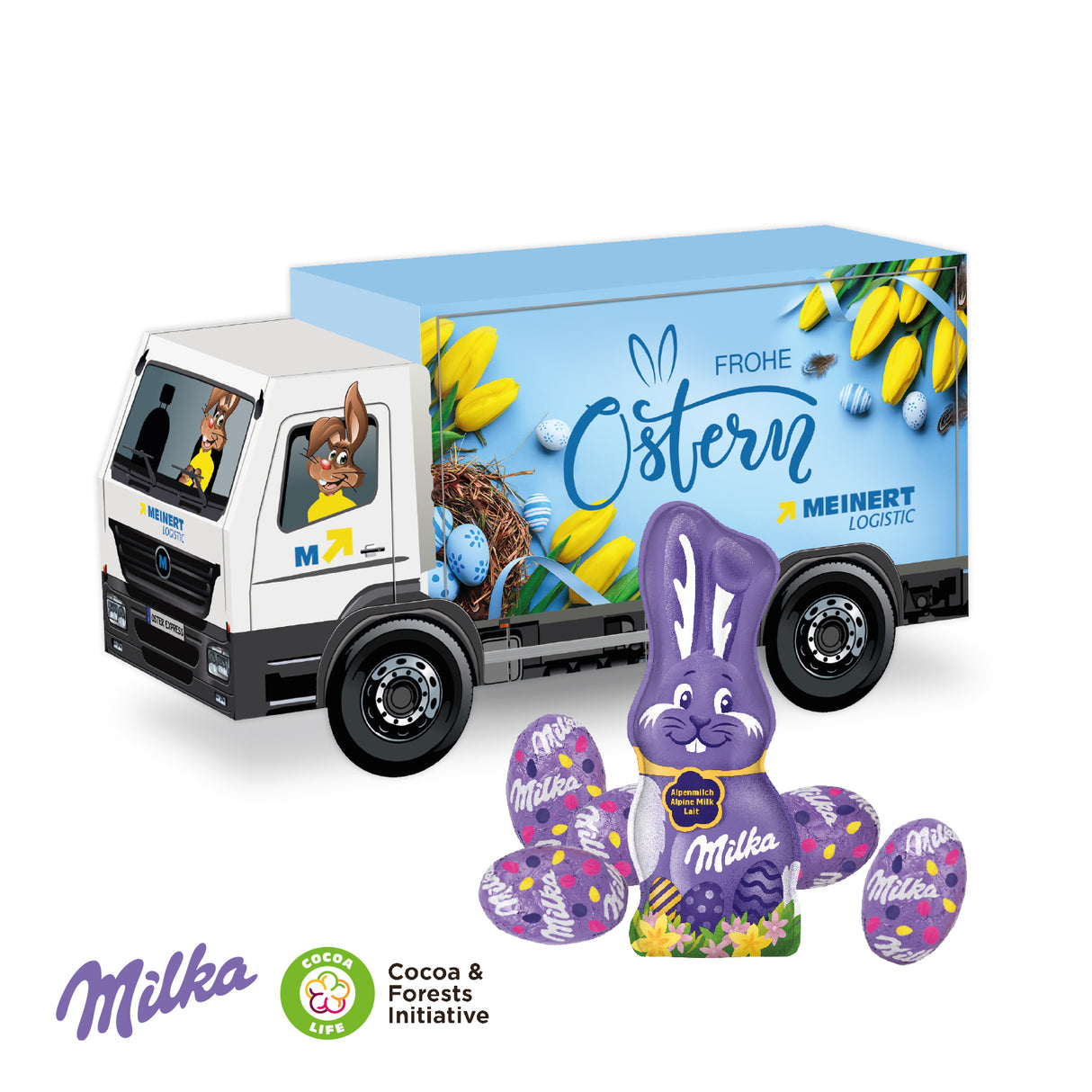 3D Präsent LKW Ostern Milka