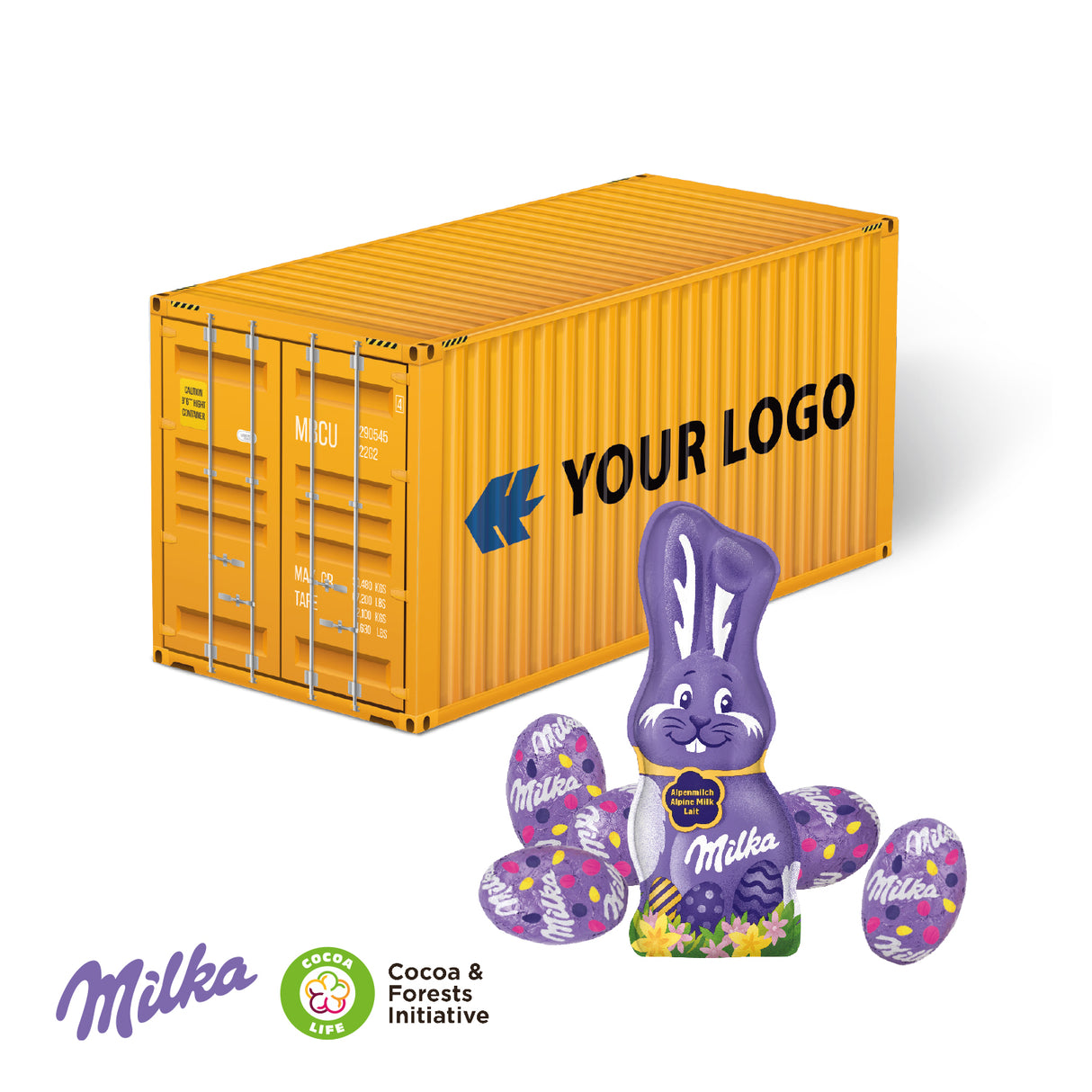 3D Präsent Container Ostern Milka