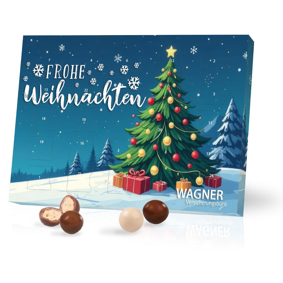 Werbeartikel Adventskalender mit Firmen Logo