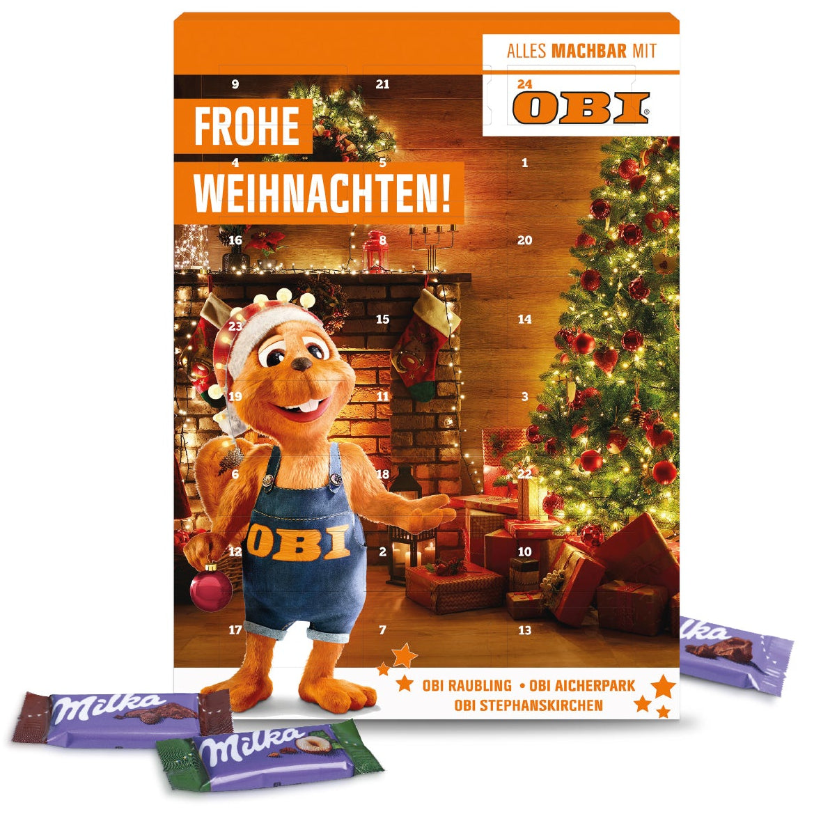 Werbeartikel Wand-Adventskalender mit Firmen Logo