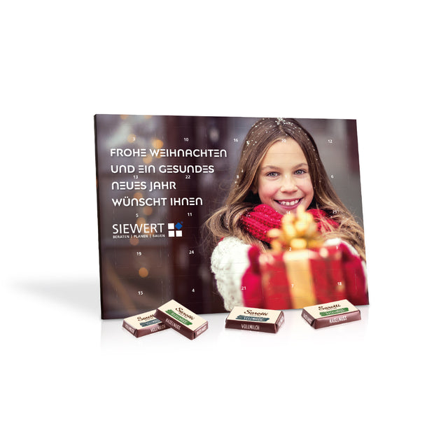 Werbeartikel Tisch-Adventskalender mit Firmen Logo