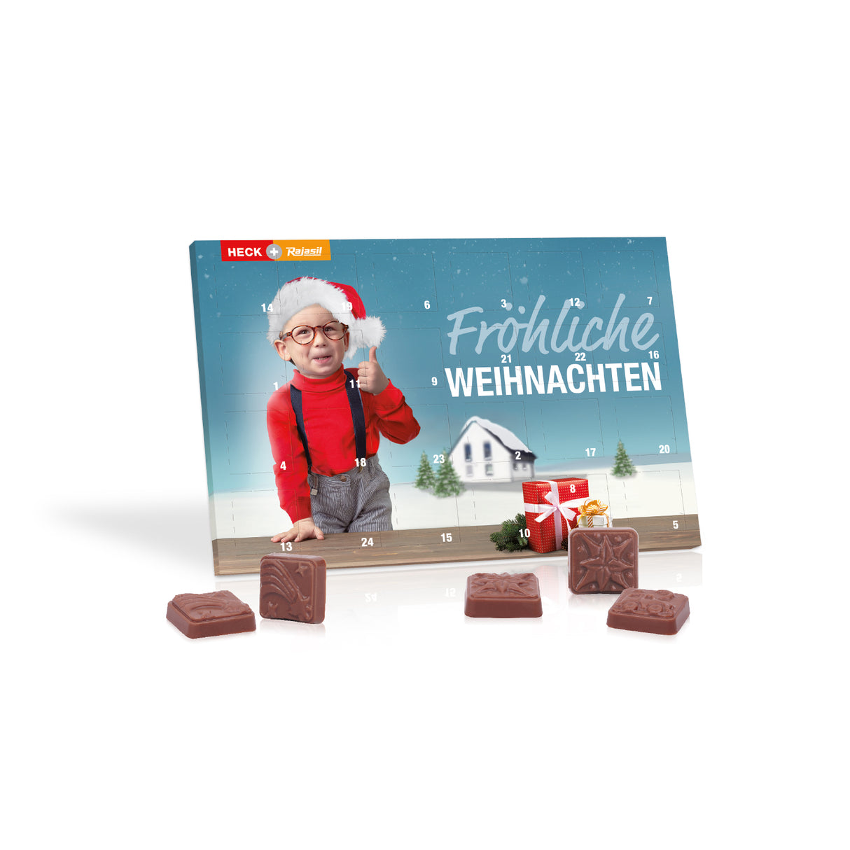 Werbemittel Adventskalender mit Firmen Logo