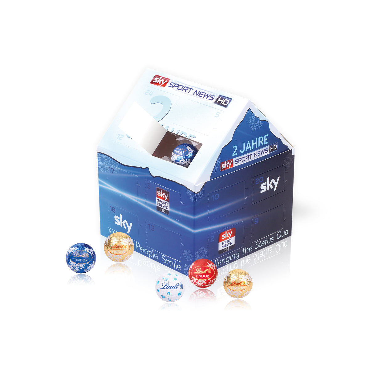 Adventskalender "Weihnachtshaus" Classic mit Schokolade