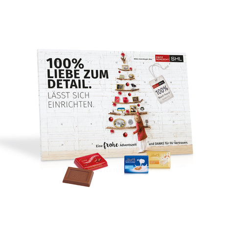 Lindt Werbemittel Adventskalender mit Firmen Logo