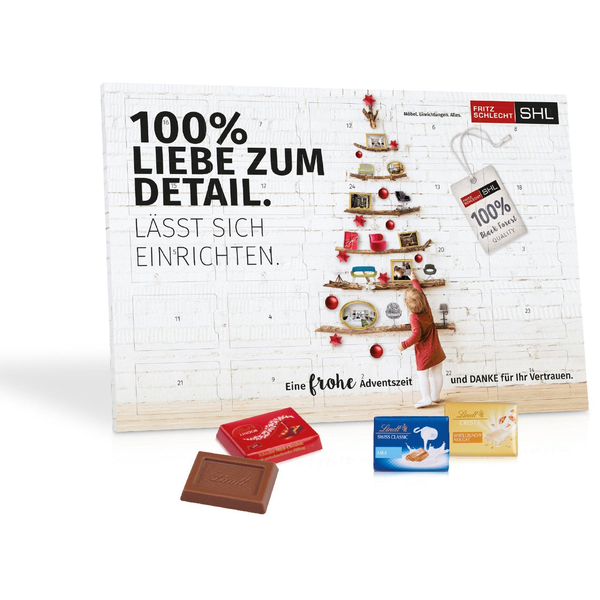 Lindt Werbemittel Adventskalender mit Firmen Logo