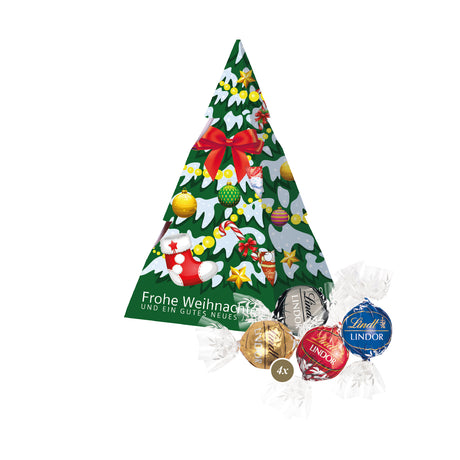 Werbemittel Lindt Weihnachten - Präsent „Weihnachtsbaum“ - Geschenk für Kundenbindung an Unternehmen