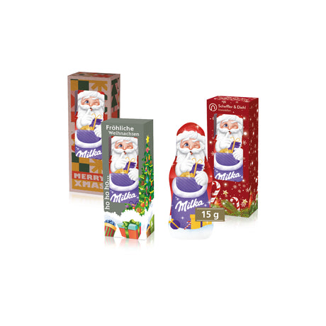 Weihnachtsmann Werbegeschenk Kunden - Milka Weihnachtsmann, 15 g
