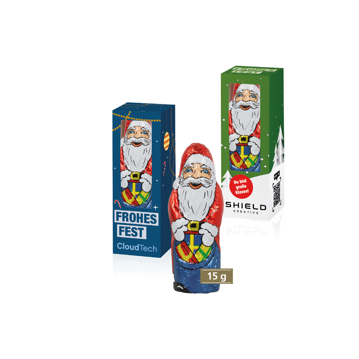Nikolaus mit Logo Werbeartikel - Weihnachtsmann von Klett, 15 g