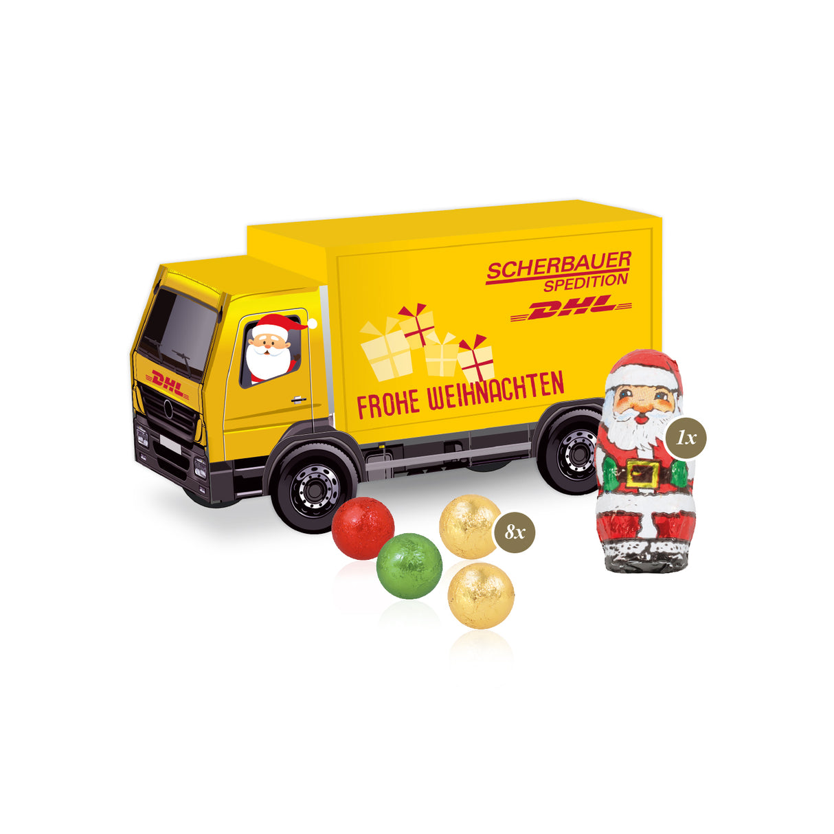 Weihnachtsgeschenk mit Logo - 3D Präsent LKW - Weihnachtsgeschenk Kunden