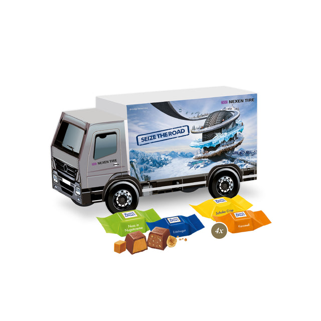 Ritter Sport Weihnachtsgeschenk mit Logo - 3D Präsent LKW - Weihnachtsgeschenk Kunden