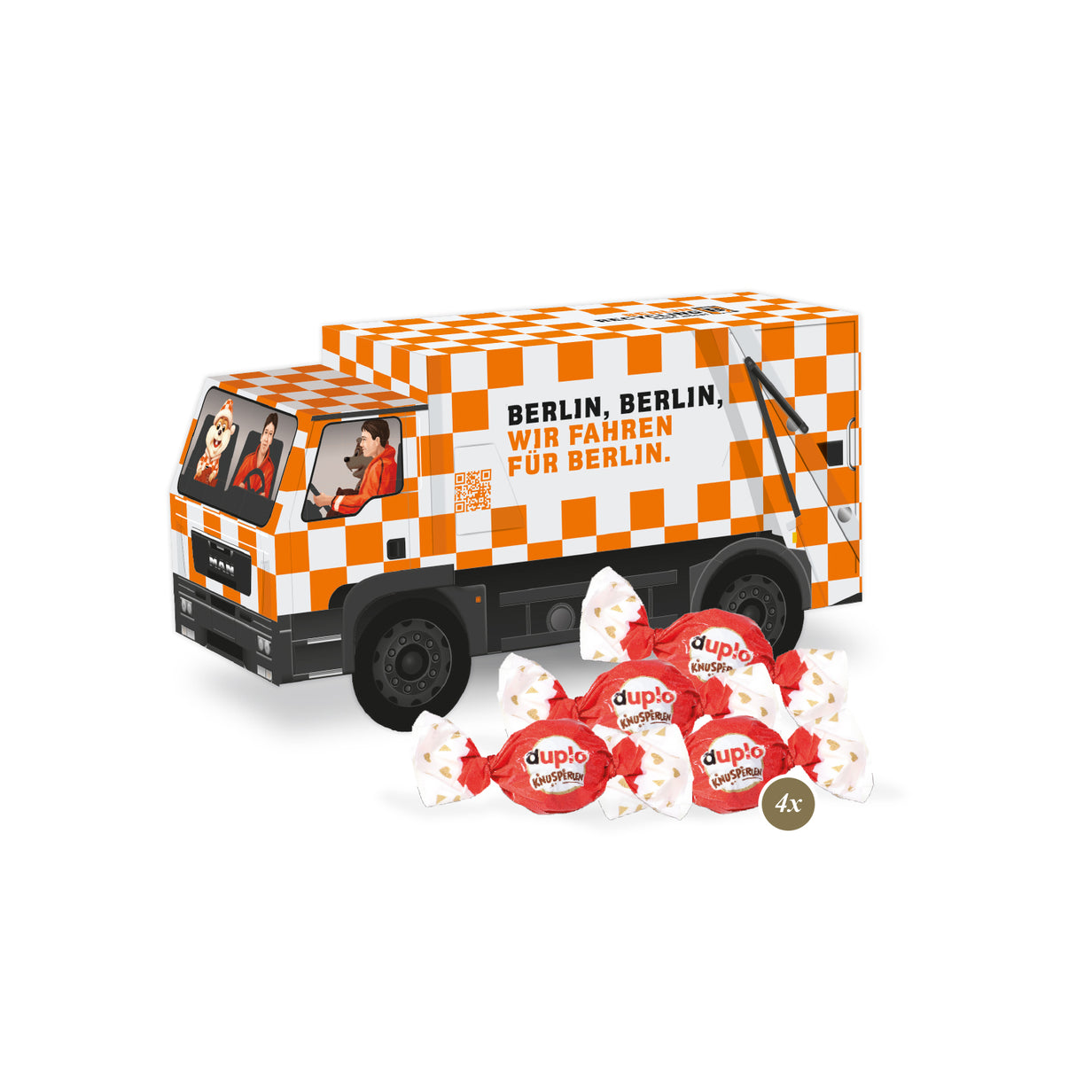 Duplo Weihnachtsgeschenk mit Logo - 3D Präsent LKW - Weihnachtsgeschenk Kunden