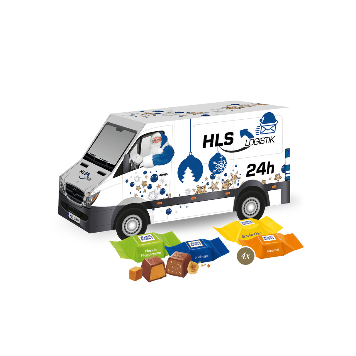 Ritter Sport Werbemittel Weihnachten - 3D Präsent Transporter - Weihnachtsgeschenk Kunden