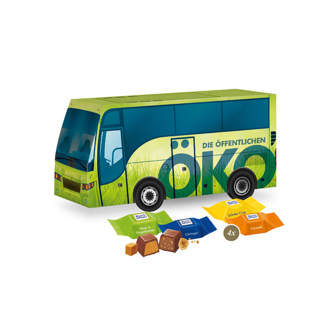Ritter Sport Weihnachten Werbemittel - 3D Präsent Bus - Weihnachtsgeschenk Kunden