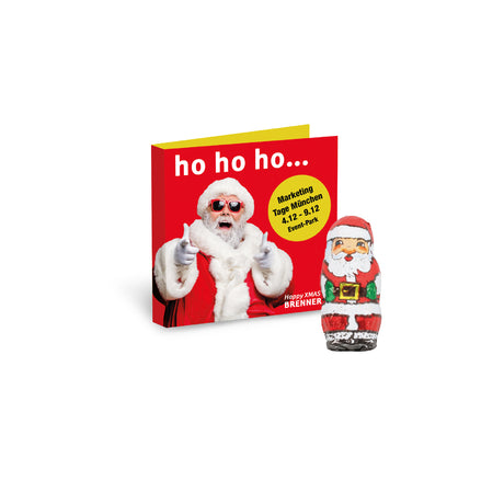 Weihnachtswerbegeschenk - Werbe-Klappkarte mit süßer Füllung - Streuartikel Weihnachten