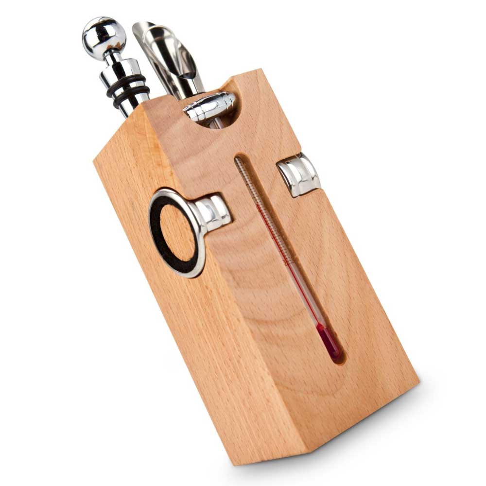 Buche-Block mit Wein