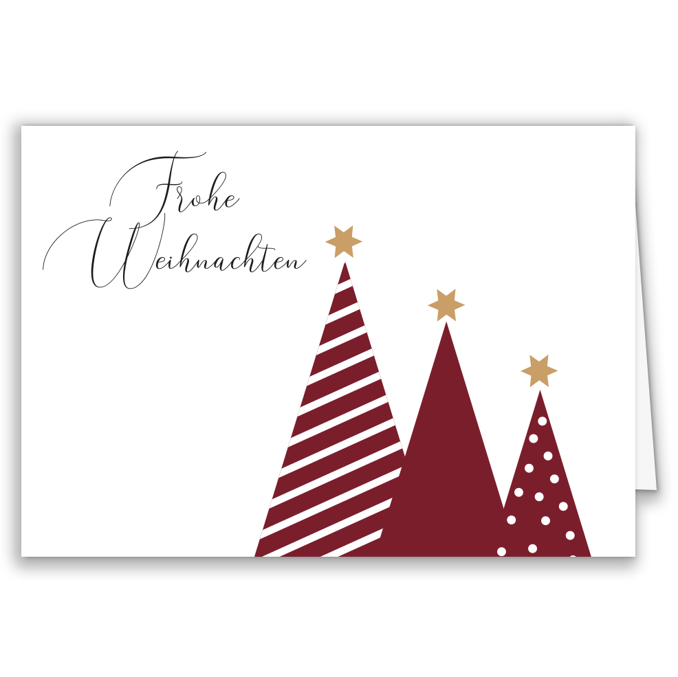 Firmen-Weihnachtskarte „Christmas Trees“